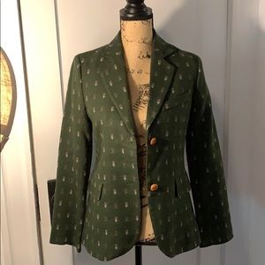 Anthropology forest green blazer.